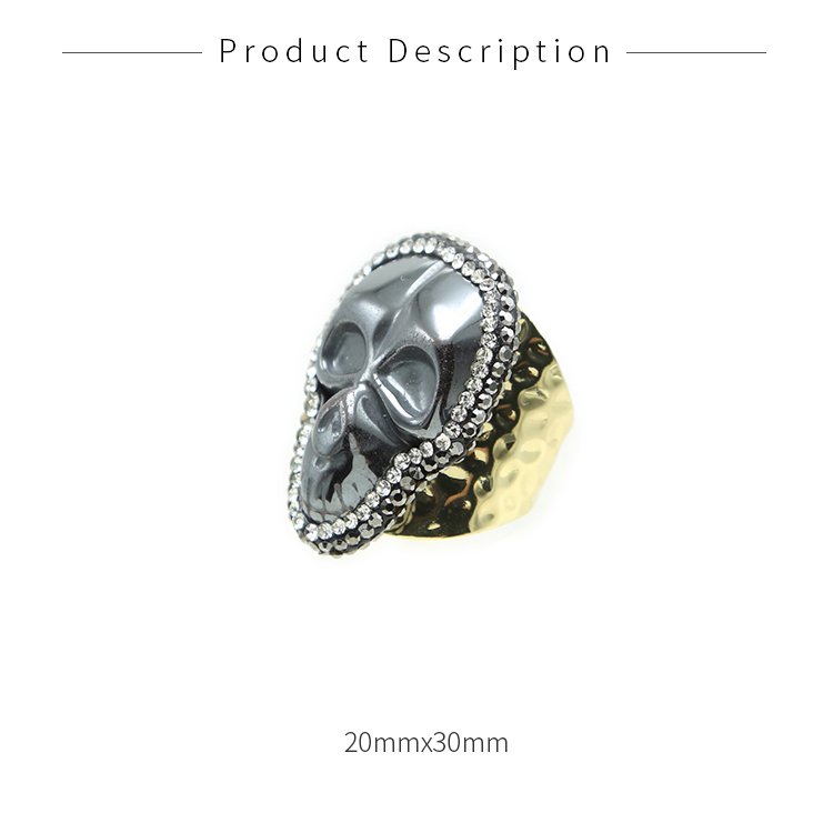 Skull Ring Hematite Ring