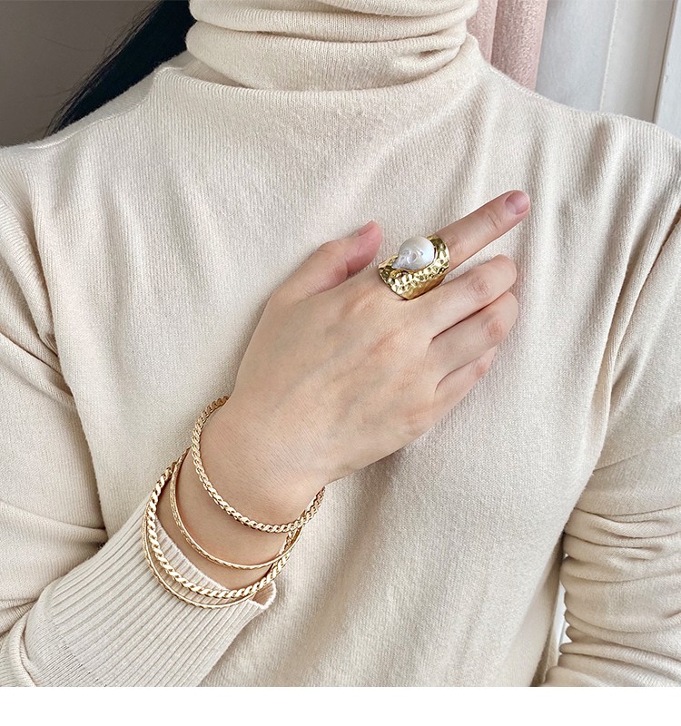 Shell Ring White Pearl Ring