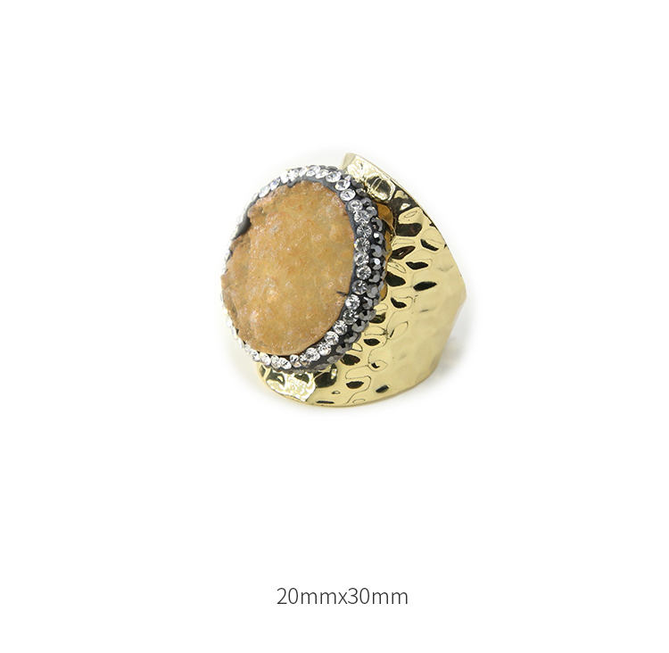 Gemstone Handmade Agate Druzy Ring