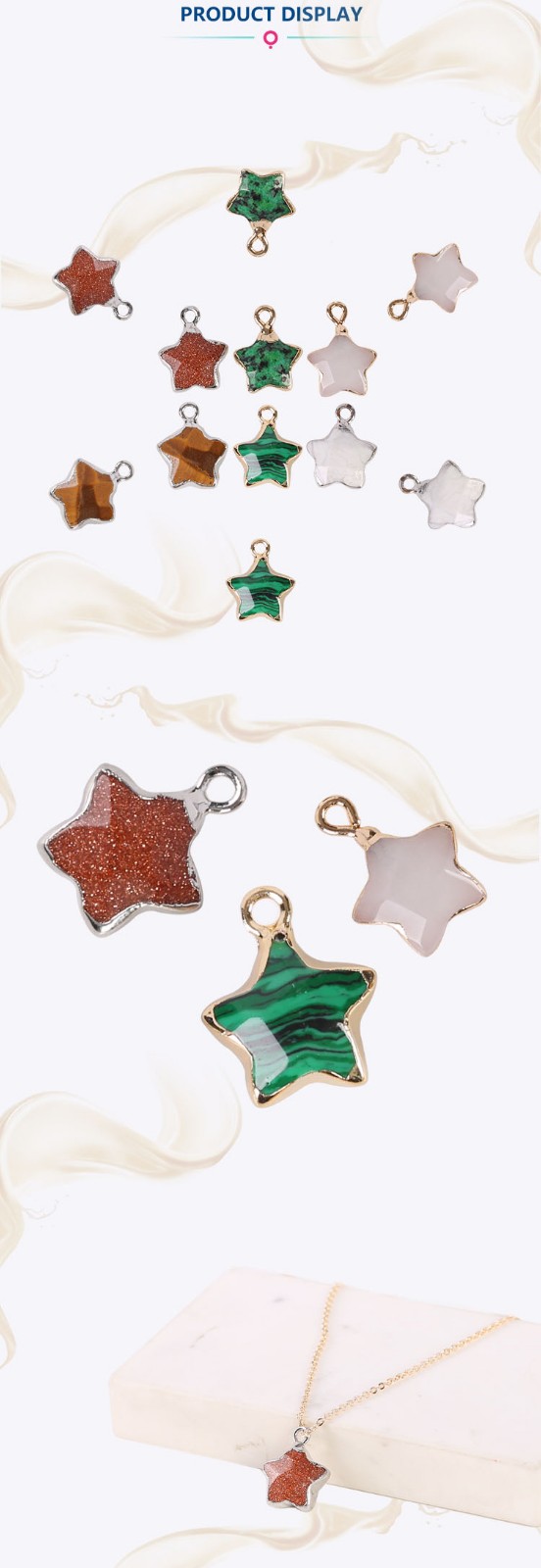 Star Shape Pendant Charm for Bracelet