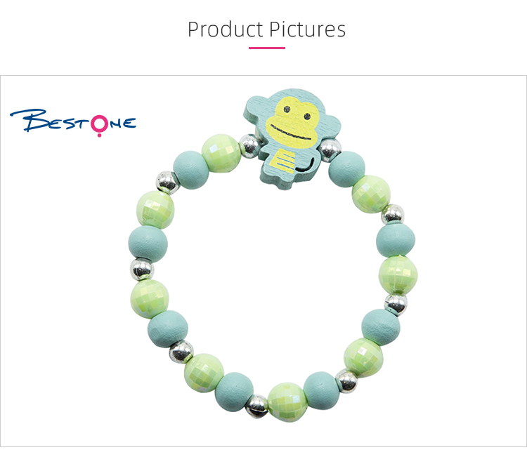 Girls Monkeys Wood Bracelets Set