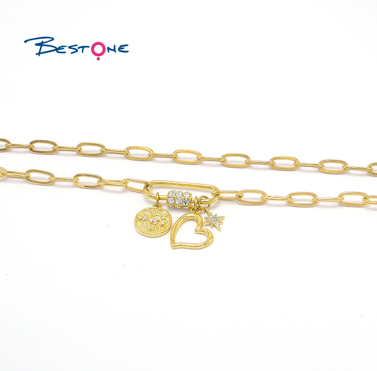 Carabiner Gold Chian Necklace