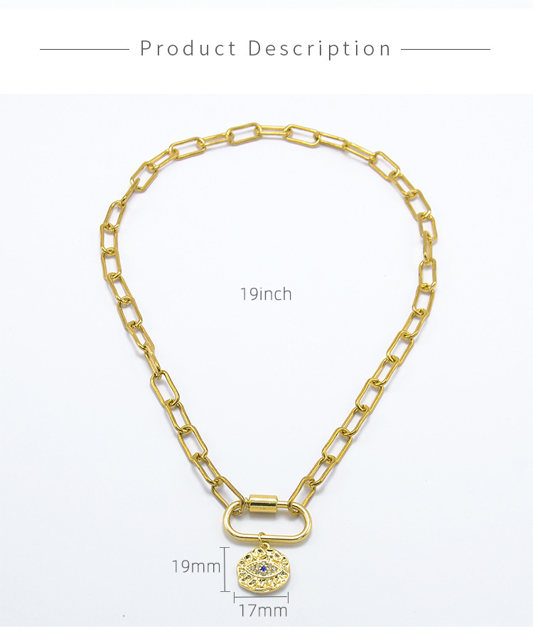 Carabiner Gold Chian Necklace