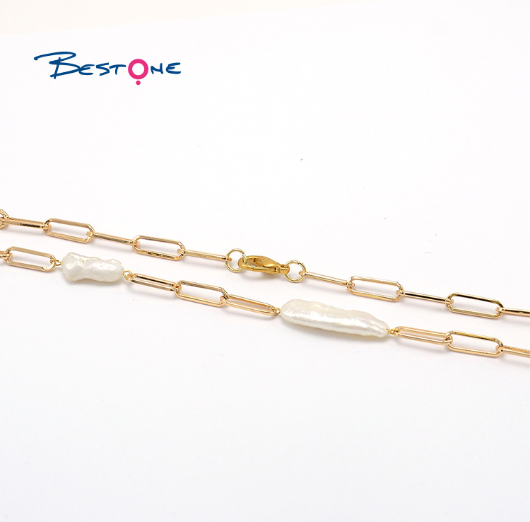 Paperclip Gold Chian Necklace