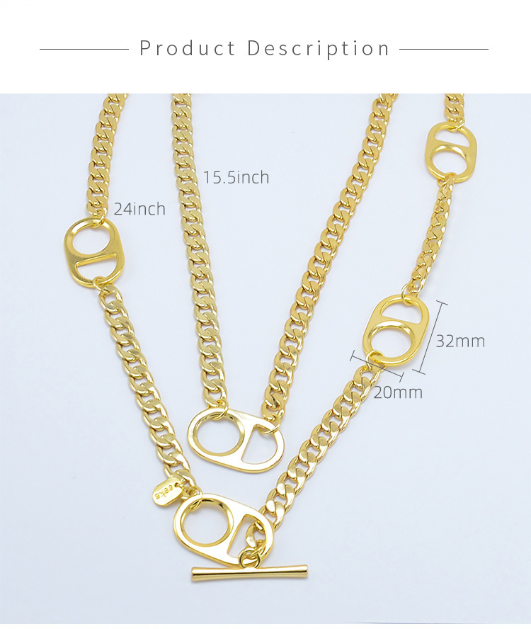 3 Layer Gold Chian Necklace