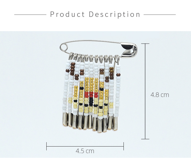 45x48mm Christmas Seed Beads Brooch Pin