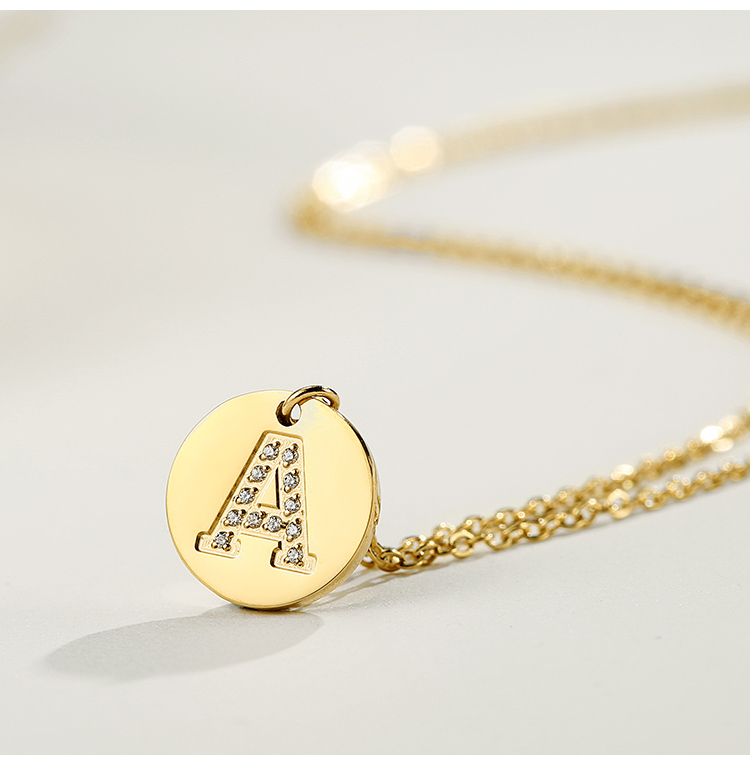 Real Gold Plated Stainless Steel  Alphabet Charms