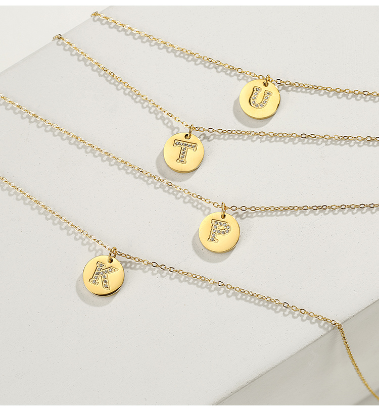 Real Gold Plated Stainless Steel  Alphabet Charms