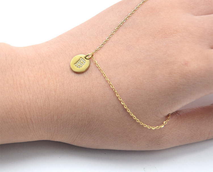 Stainless Steel with Real Gold Plated Chain Necklace