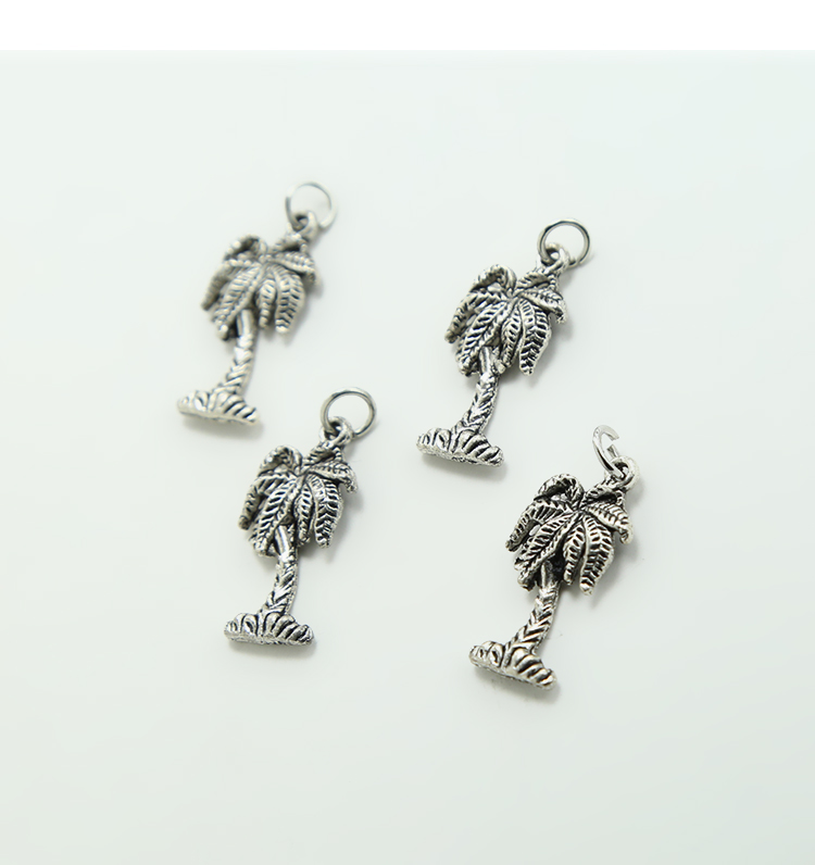 Palm Tree Antique Silver Charm