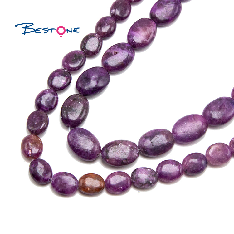 lepidolite Oval Beads