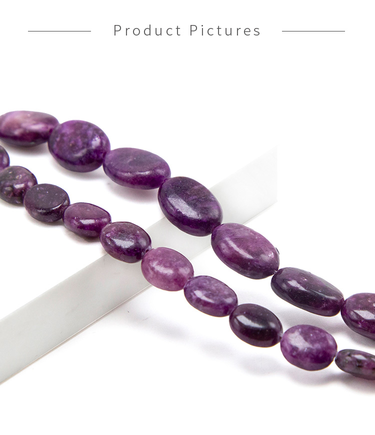 lepidolite Oval Beads