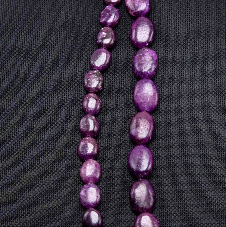 lepidolite Oval Beads