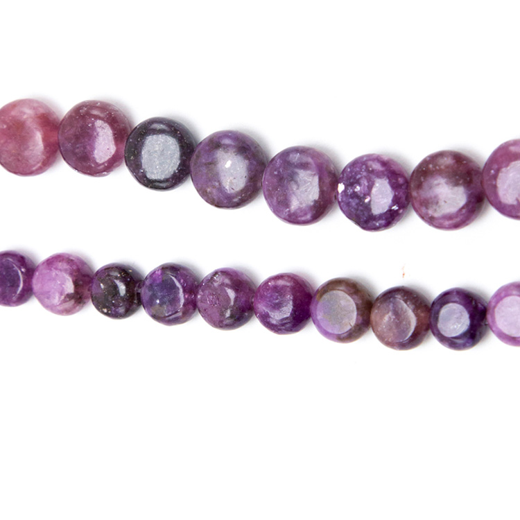 lepidolite Lentil Beads