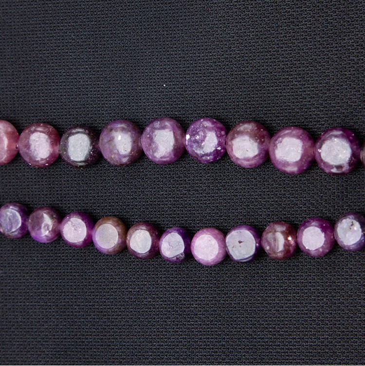 lepidolite Lentil Beads