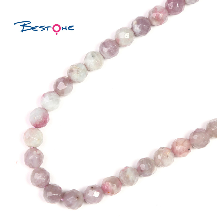 Gemstone Beads Pink Tourmaline Faceted Round Beads