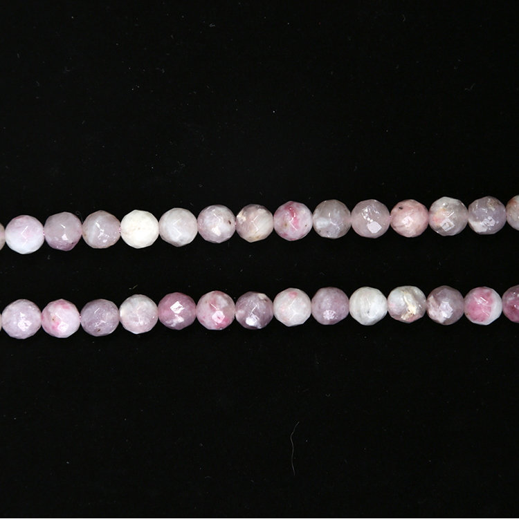 Gemstone Beads Pink Tourmaline Faceted Round Beads