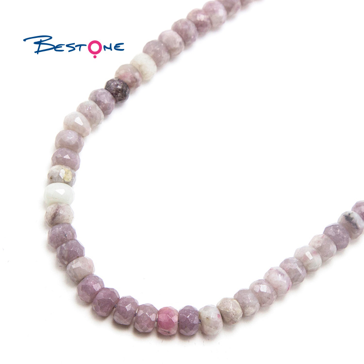 Pink Tourmaline Faceted Rondelle Beads