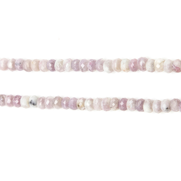 Pink Tourmaline Faceted Rondelle Beads