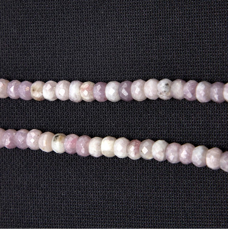 Pink Tourmaline Faceted Rondelle Beads