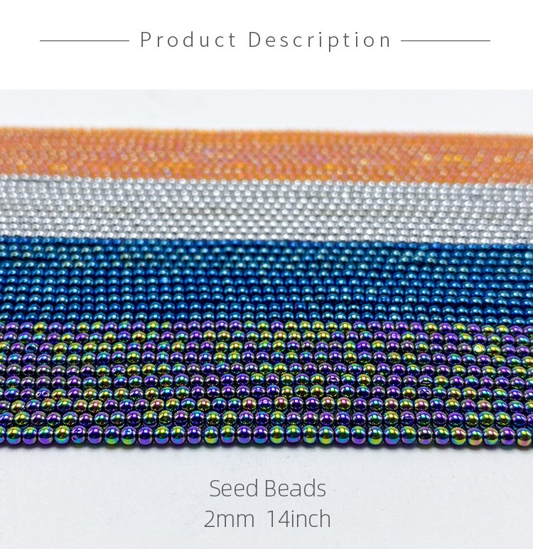 2mm Multi Color Mini Round Glass Beads