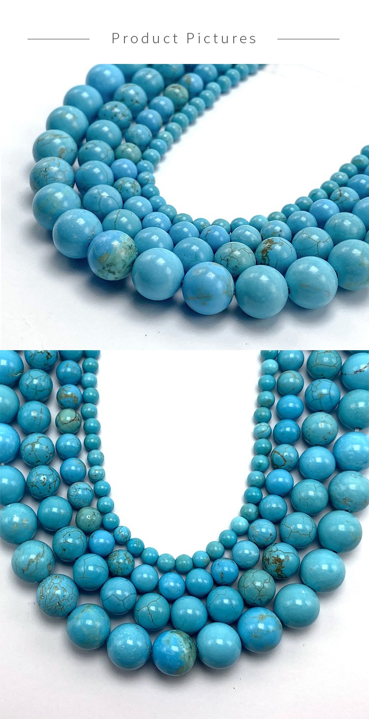 4/6/8/10mm Turquoise Round Beads