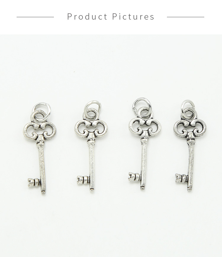 Key Antique Silver Charm