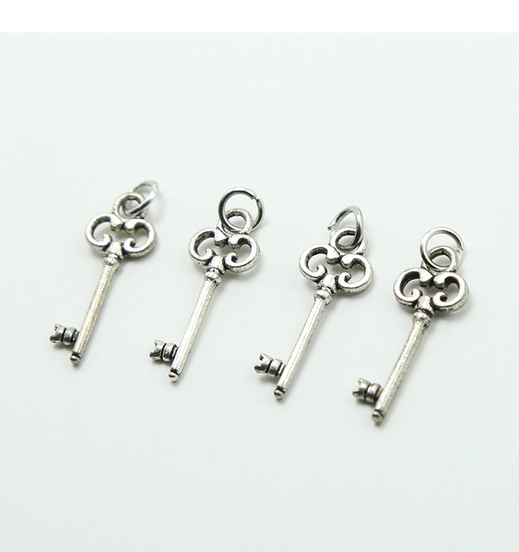 Key Antique Silver Charm