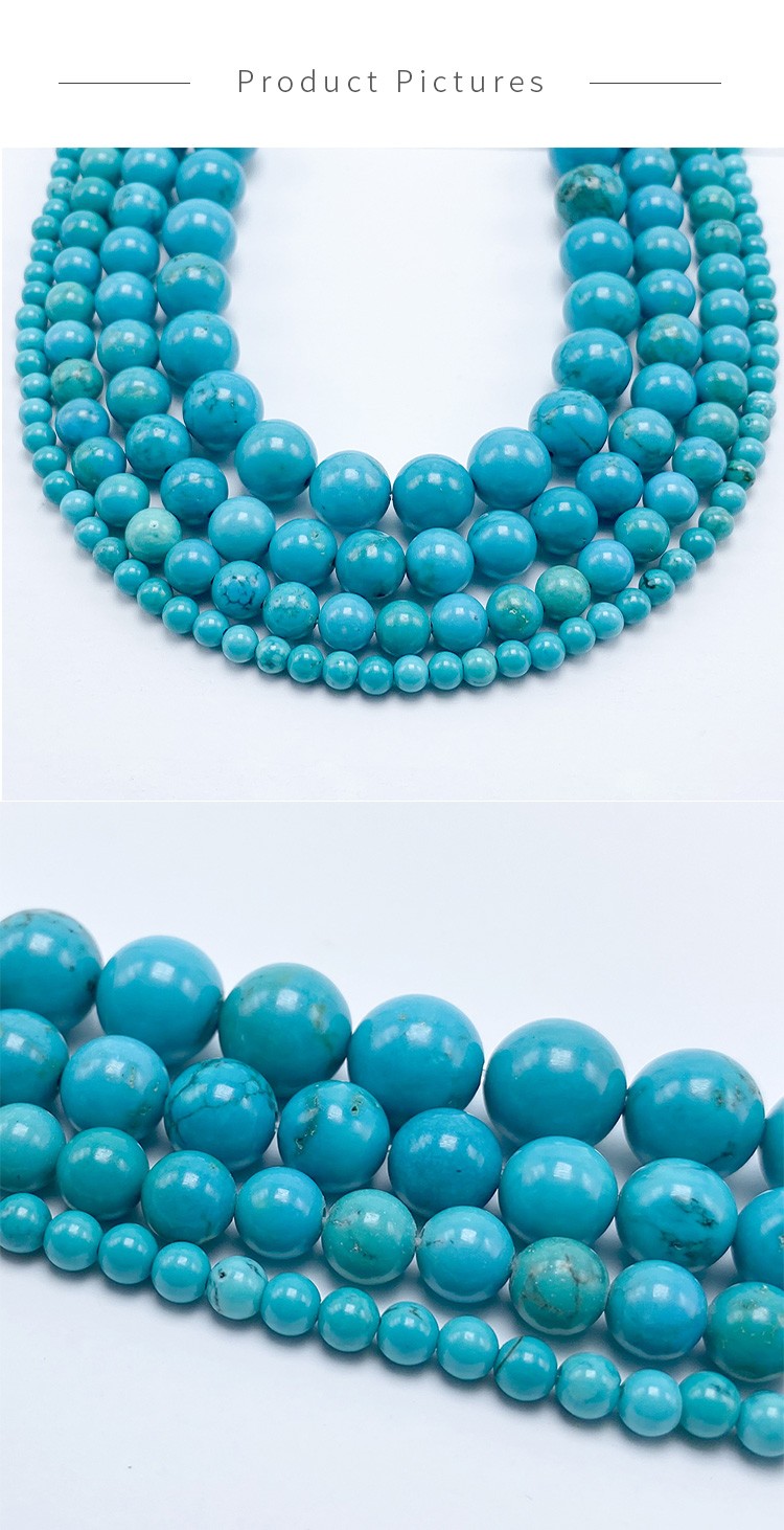 4/6/8/10mm Turquoise Round Beads