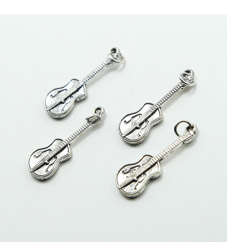 Guitar Antique Silver Charm