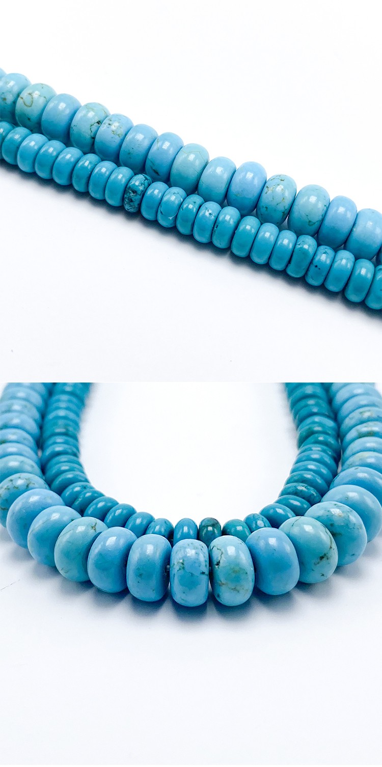 3*6mm Turquoise Faceted Rondelle Beads