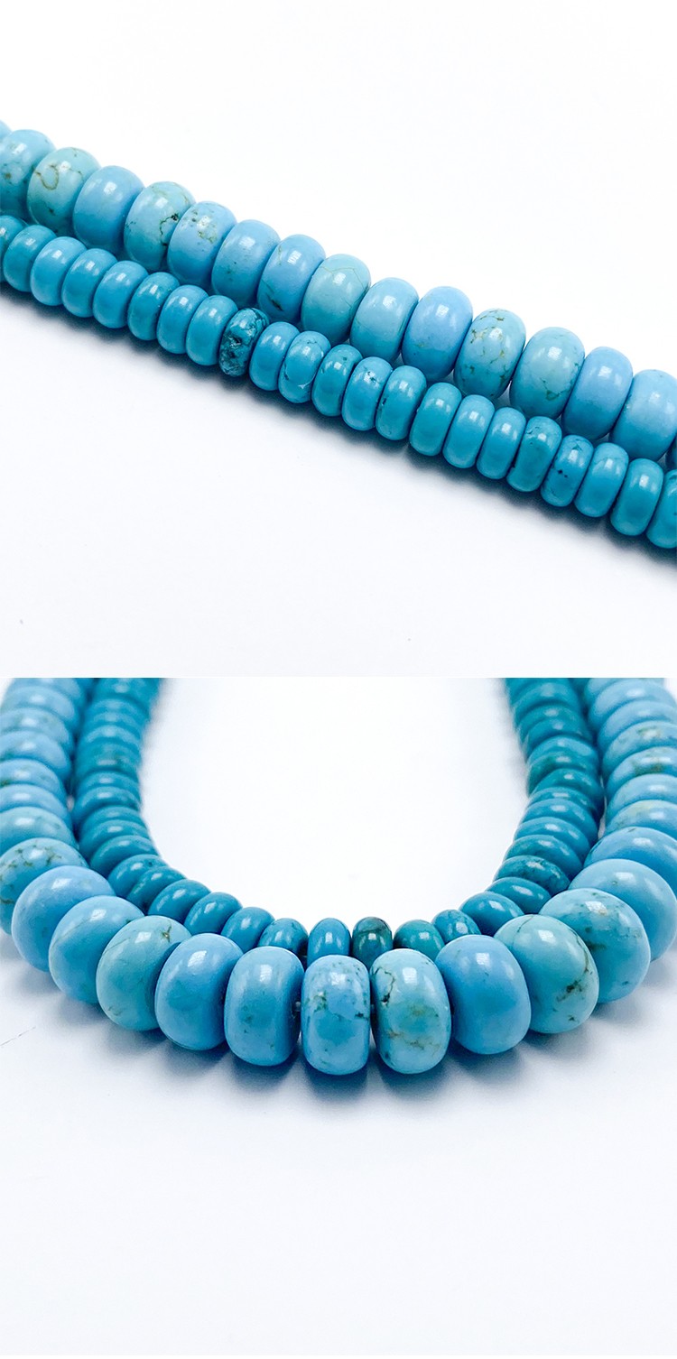 3*6mm Turquoise Faceted Rondelle Beads