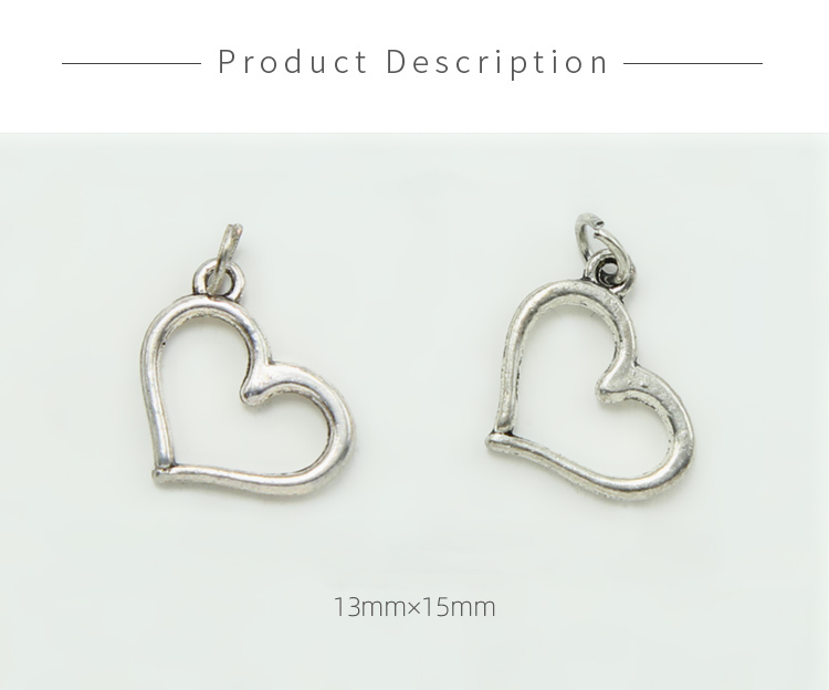 Heart Antique Silver Charm