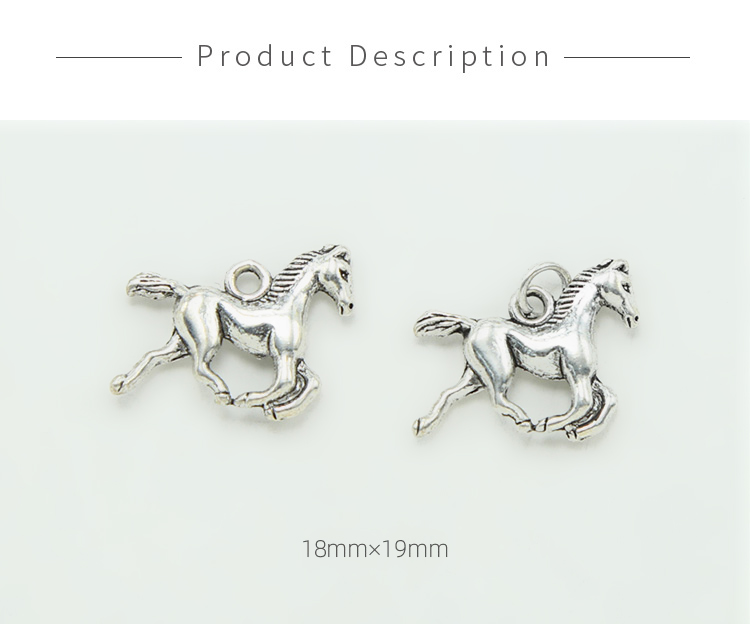 Horse Antique Silver Charm