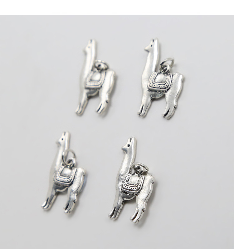 Llama Antique Silver Charm