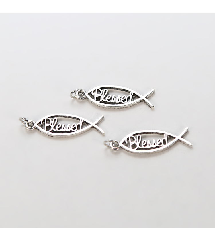 Blessed Antique Silver Charm