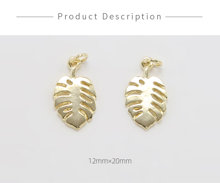 Leaf 14K Real Gold Plated Charm