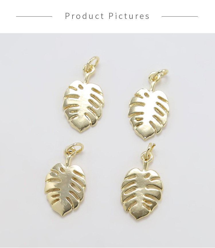 Leaf 14K Real Gold Plated Charm