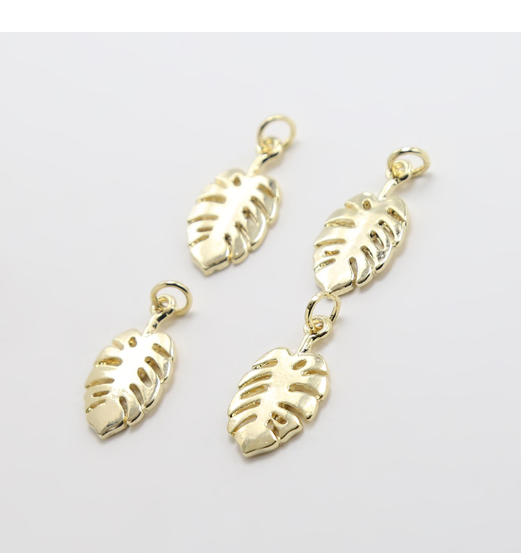 Leaf 14K Real Gold Plated Charm