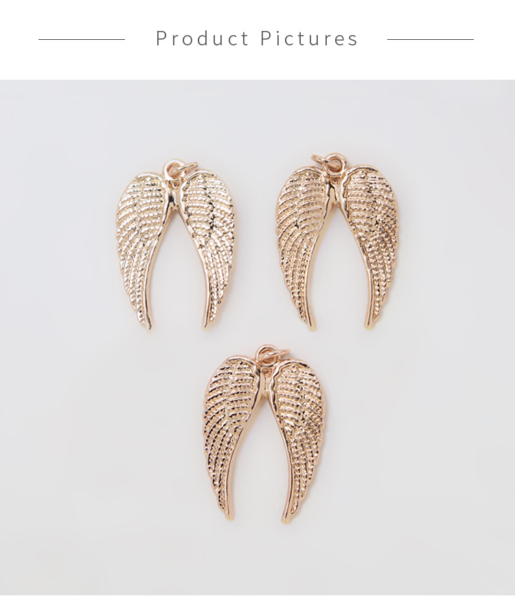 Wings 14K Real Rose Gold Plated Charm