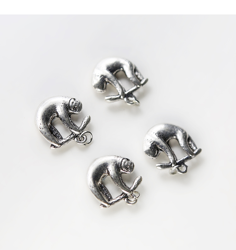 Sloth Antique Silver Charm