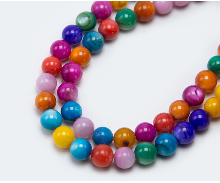 Multi Color Shell Beads