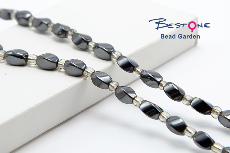 Hematite Twist Beads