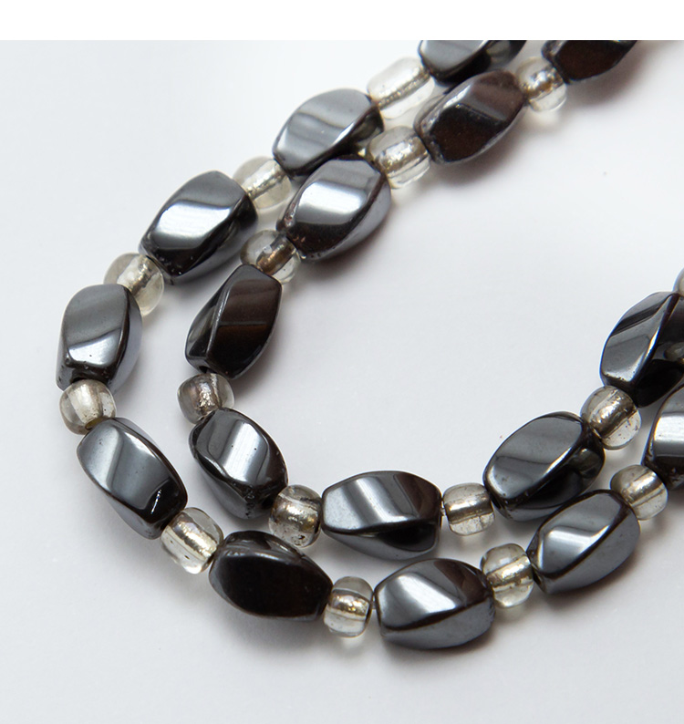 Hematite Twist Beads