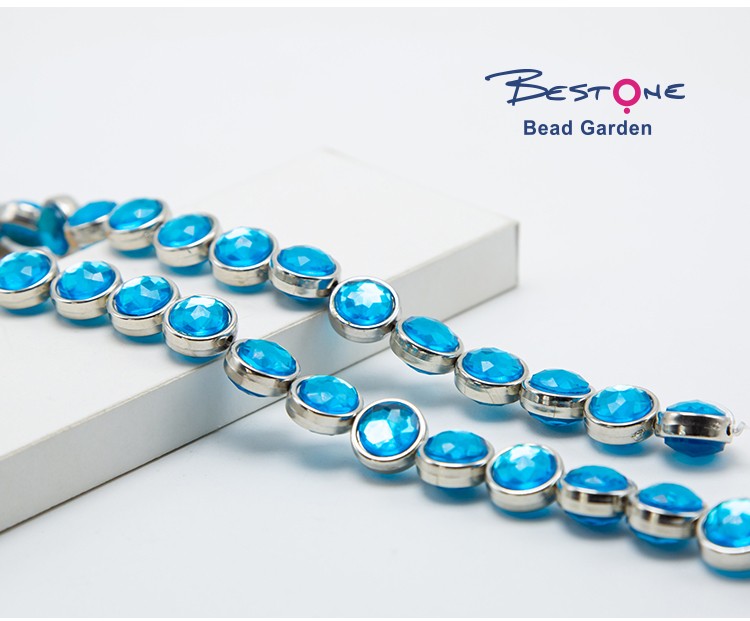 Blue Disc Beads Acrylic Beads