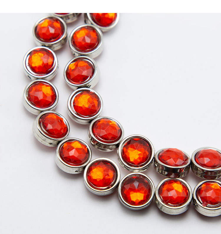 Red Disc Beads Acrylic Beads