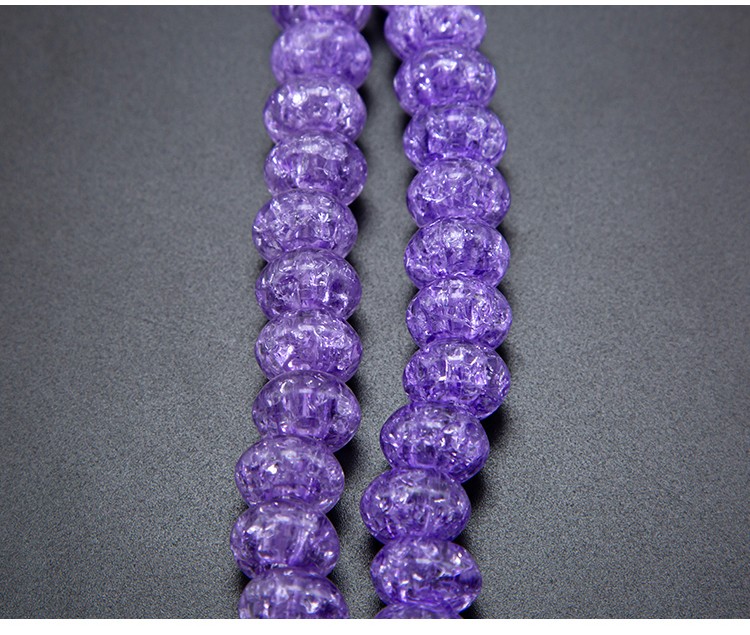 Large Hole Rondelle Beads Crackle Acrylic Beads