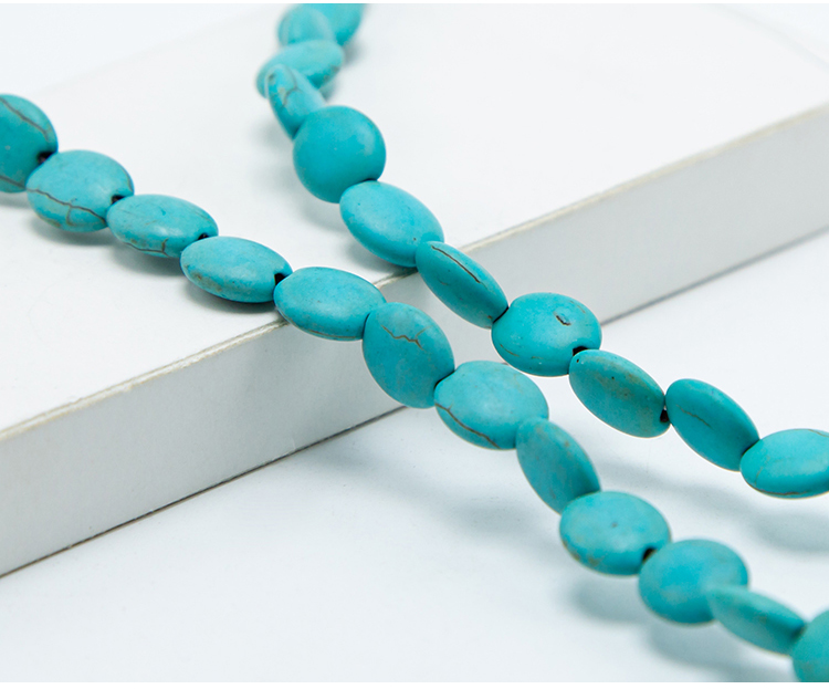 Dyed Howlite Flat Round Beads