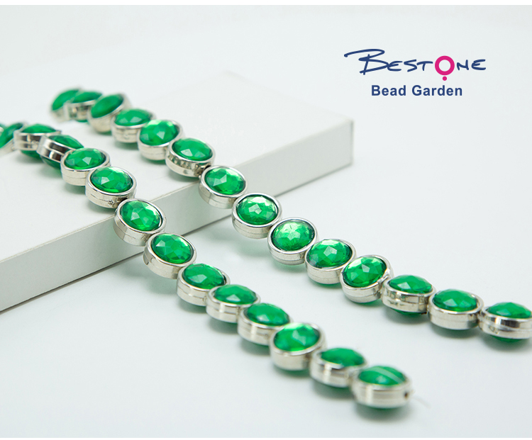 Green Disc Beads Acrylic Beads