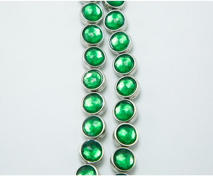 Green Disc Beads Acrylic Beads